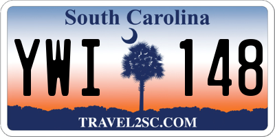 SC license plate YWI148