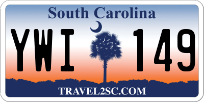 SC license plate YWI149