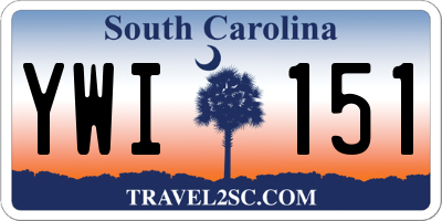 SC license plate YWI151