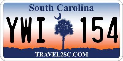 SC license plate YWI154