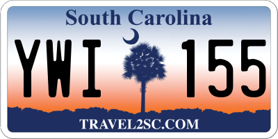 SC license plate YWI155