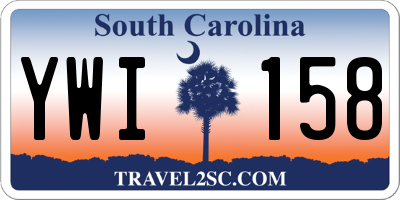 SC license plate YWI158