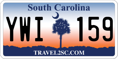 SC license plate YWI159