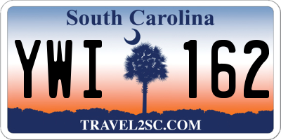 SC license plate YWI162