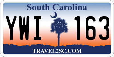SC license plate YWI163