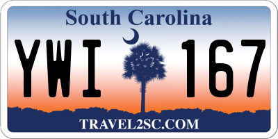 SC license plate YWI167