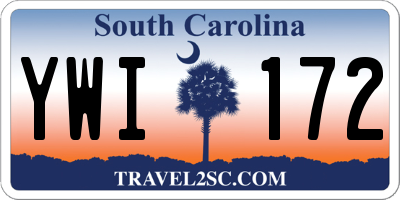 SC license plate YWI172