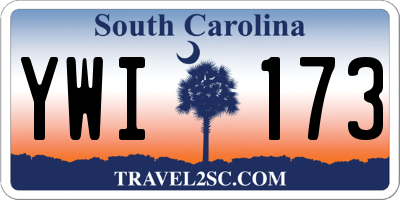 SC license plate YWI173