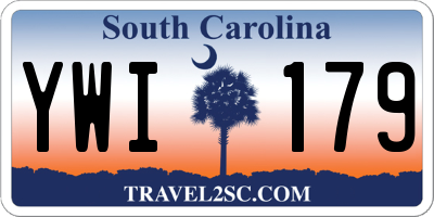 SC license plate YWI179