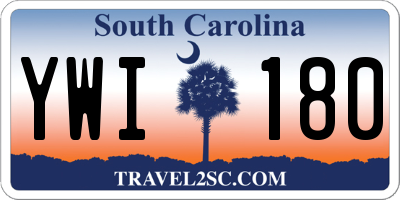 SC license plate YWI180