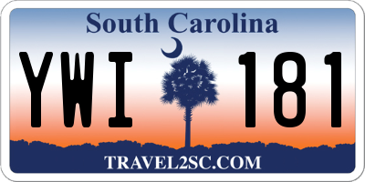 SC license plate YWI181