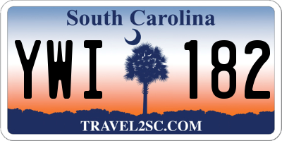 SC license plate YWI182