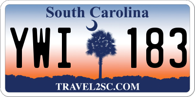 SC license plate YWI183