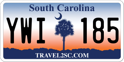 SC license plate YWI185