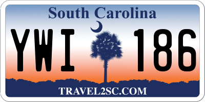 SC license plate YWI186