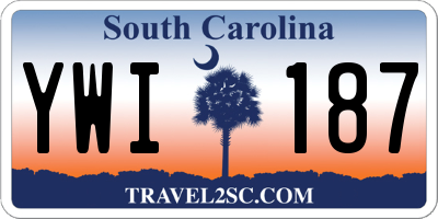 SC license plate YWI187