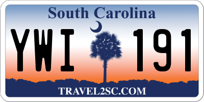 SC license plate YWI191