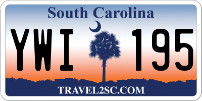 SC license plate YWI195