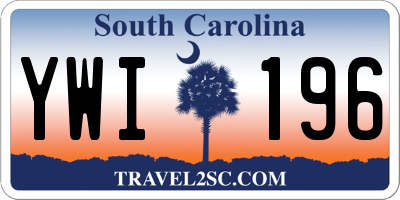 SC license plate YWI196