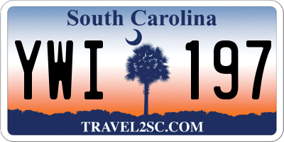 SC license plate YWI197