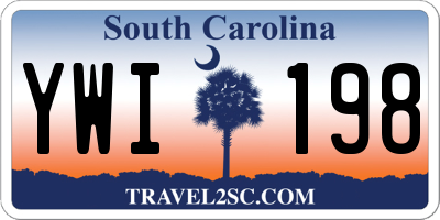 SC license plate YWI198