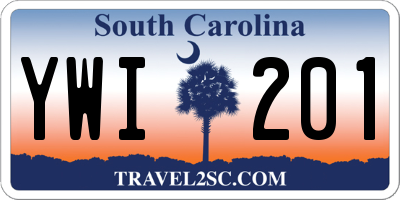 SC license plate YWI201