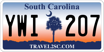 SC license plate YWI207