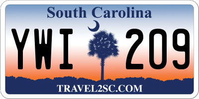 SC license plate YWI209