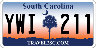 SC license plate YWI211