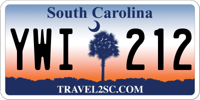 SC license plate YWI212