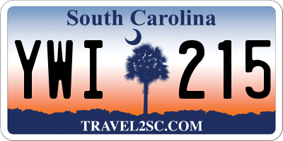 SC license plate YWI215