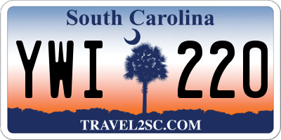SC license plate YWI220