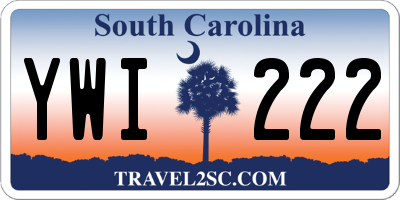 SC license plate YWI222