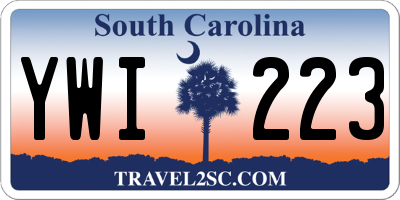 SC license plate YWI223