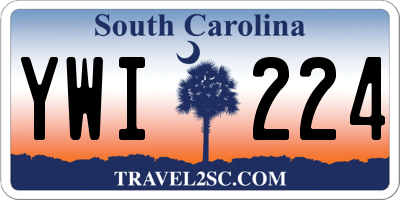 SC license plate YWI224