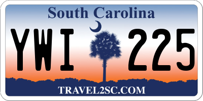 SC license plate YWI225
