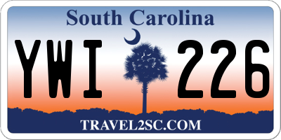 SC license plate YWI226