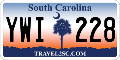 SC license plate YWI228