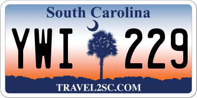 SC license plate YWI229