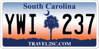 SC license plate YWI237