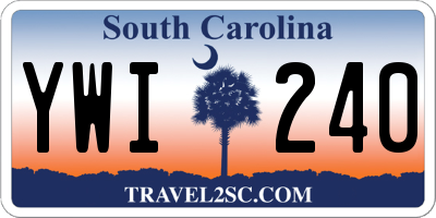 SC license plate YWI240