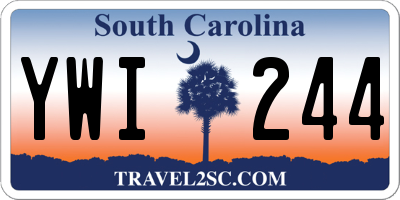 SC license plate YWI244