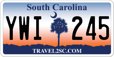 SC license plate YWI245