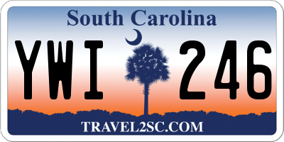 SC license plate YWI246