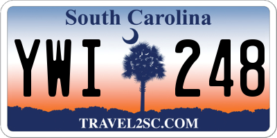 SC license plate YWI248