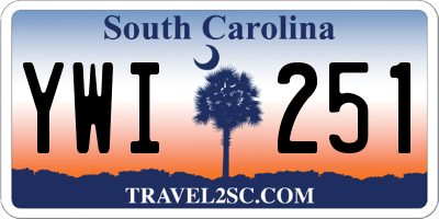 SC license plate YWI251