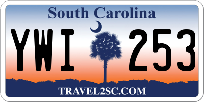 SC license plate YWI253