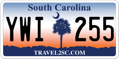 SC license plate YWI255