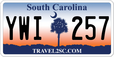 SC license plate YWI257