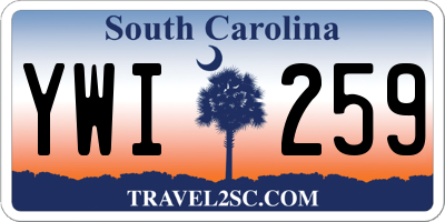 SC license plate YWI259